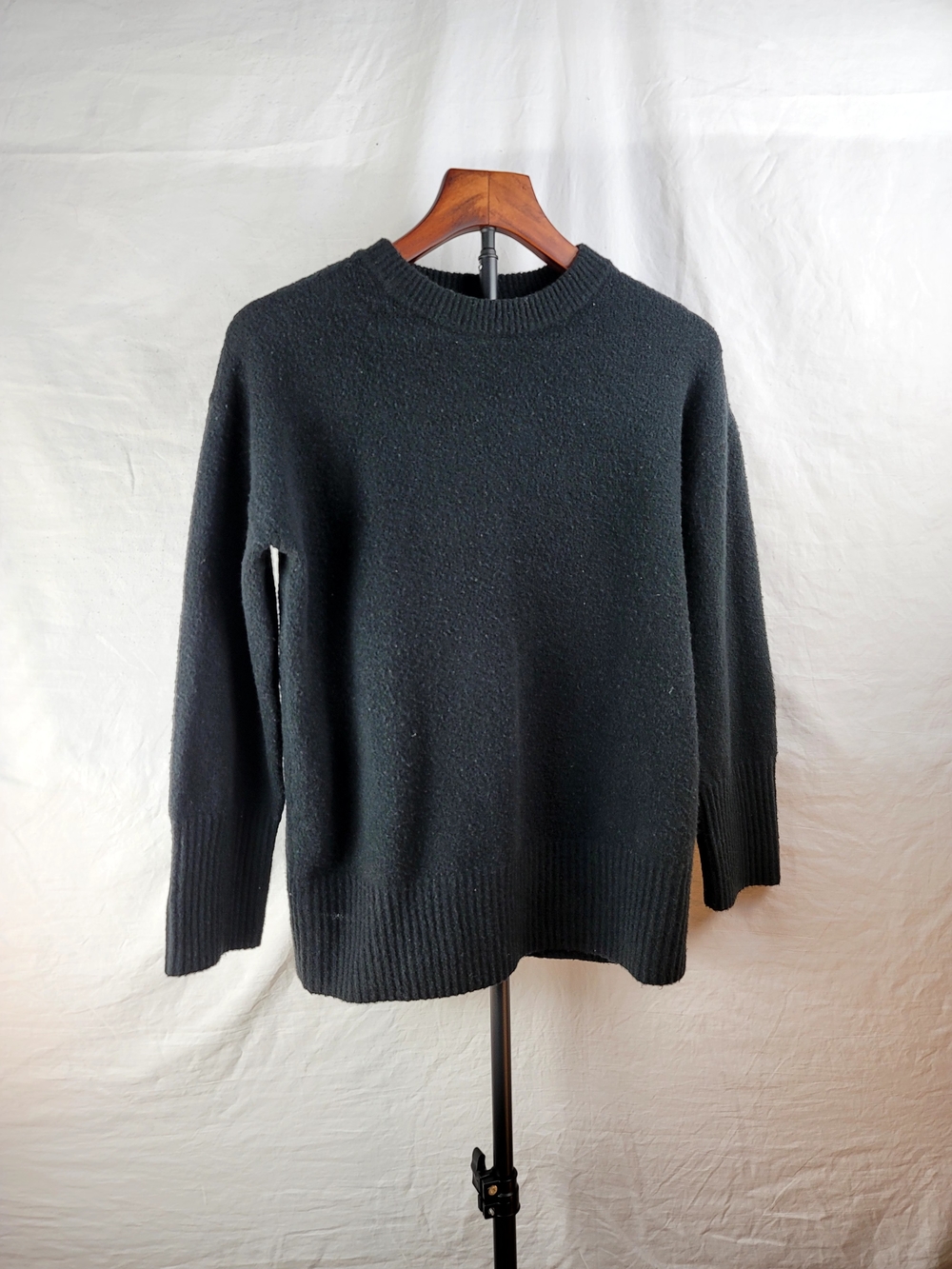 A New Day Black Cozy Crewneck Kni